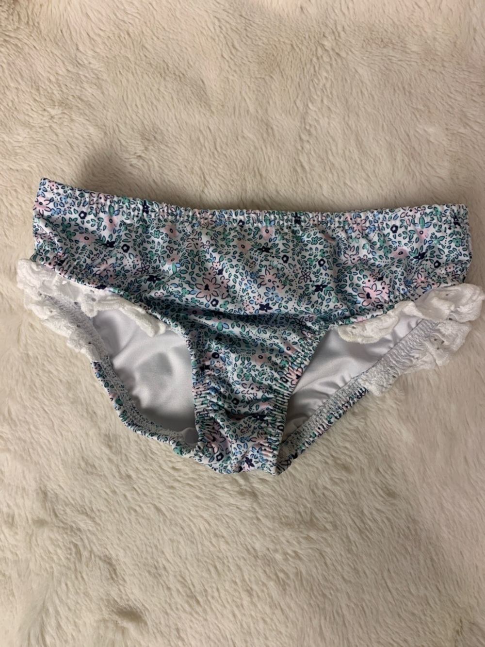 bella bliss Floral Bikini Bottoms in Light Blue, Pink and Green